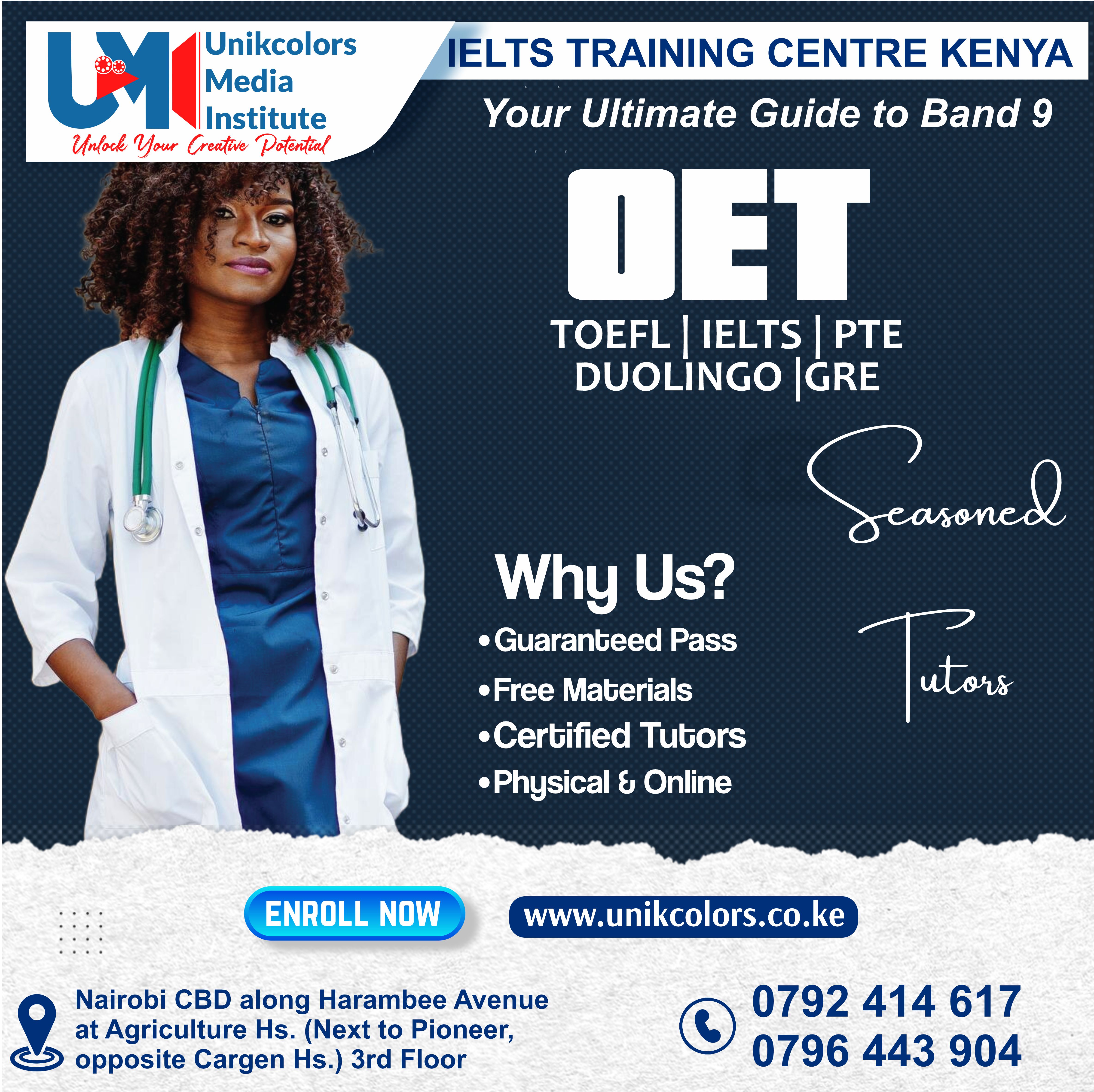 IELTS TRAINING CENTRE KENYA - IELTS PREPARATION | OET | TOEFL | PTE | GRE | DUOLINGO